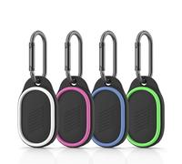 Custodia protettiva in silicone compatibile con Xiaomi Tag, set da 4 con 4 custodie e 4 portachiavi, protezione antiurto e antigraffio per Xiaomi Tracker (bianco + rosa chiaro + azzurro + verde chiaro