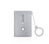 Custodia protettiva in silicone Custodia da viaggio per Samsung T7 Press SSD portatile Unità a stato solido esterne (argento)