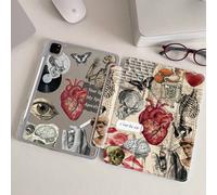 Custodia protettiva in silicone e acrilico vintage con elementi patchwork per iPad 11"/10"/9"/Air 7th 11", Air 5th, Kindle Paperwhite 11th/12th Gen 2024, Galaxy Tab A9, anti-piega rinforzata, angoli i