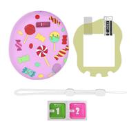 Custodia protettiva in silicone impermeabile per Tamagotchi Uni (viola con pellicola in TPU)