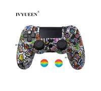 Custodia protettiva in silicone mimetico Graffiti F-19 Colors per controller Sony Dualshock 4 PS4 DS4 Pro Slim