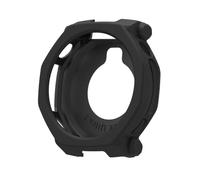 Custodia protettiva in silicone morbido compatibile con Amazfit T-Rex Ultra 2, solo bordo ammortizzante per la copertura del telaio dell'orologio, nera