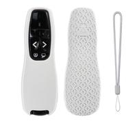 Custodia Protettiva in Silicone Morbido per Logitech Wireless Presenter R400: Rivestimento Antiscivolo e Antishock con Laccetto, Resistente ai Graffi e Impugnatura Ergonomica (Bianco)