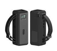 Custodia protettiva in silicone per Anker 737 Power Bank 24000 mAh 1/4" foro dado per slot SD SIM espulsore strumento titolare pelle anti-perdita (nero)