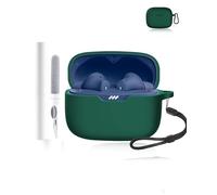 Custodia protettiva in silicone per auricolari JBL Wave Beam 2, resistente ed ecologica, con fori precisi, antiurto, confortevole al tatto, verde scuro