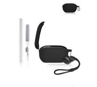 Custodia protettiva in silicone per auricolari JBL Wave Buds 2, resistente ed ecologica, con fori precisi e compatibilità di ricarica, antiurto, confortevole al tatto, colore nero