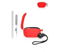 Custodia protettiva in silicone per auricolari JBL Wave Buds 2, resistente ed ecologica, con fori precisi e compatibilità di ricarica, antiurto, confortevole al tatto, colore: rosso