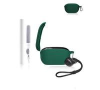 Custodia protettiva in silicone per auricolari JBL Wave Buds 2, resistente ed ecologica, con fori precisi e compatibilità di ricarica, antiurto, confortevole al tatto, verde scuro