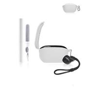 Custodia protettiva in silicone per auricolari JBL Wave Buds 2, resistente ed ecologica, con fori precisi e compatibilità di ricarica, antiurto, confortevole al tatto, colore: bianco