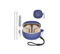 Custodia protettiva in silicone per auricolari QCY Melobuds Pro, ecologica, con posizionamento preciso dei fori, resistente agli urti e ai graffi, tocco piacevole, blu