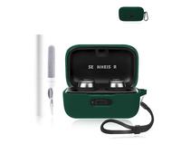 Custodia protettiva in silicone per auricolari Sennheiser MOMENTUM True Wireless 4, resistente ed ecologica, con fori precisi e compatibilità di ricarica, verde scuro