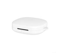 Custodia protettiva in silicone per auricolari Shokz OpenFit Pro con moschettone integrato per un facile fissaggio (bianco)