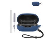 Custodia protettiva in silicone per auricolari TOZO Golden X1, resistente ed ecologica, con fori precisi e compatibilità di ricarica, blu scuro