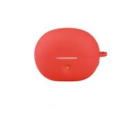 Custodia protettiva in silicone per Baseus Bowie MC2 Air Custodia per auricolari wireless Antigraffio Antiurto Guscio protettivo con moschettone Accessori antipolvere per auricolari (rosso)