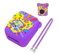 Custodia protettiva in silicone per Bitzee Dissinney Interactive Toy Digital Pet, custodia protettiva per animali domestici elettronici virtuali con cordino (viola)