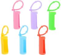 Custodia protettiva in silicone per bottiglie di oli essenziali, antiscivolo, con design per viaggi e uso quotidiano, bella lavorazione, 6 pezzi