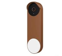 Custodia protettiva in silicone per campanello, leggera, resistente alle intemperie e ai raggi UV, per Google Nest Doorbell Wired di terza generazione (marrone)