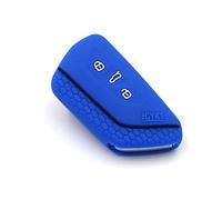Custodia protettiva in silicone per chiave auto a 3 tasti, colore blu