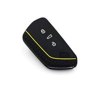Custodia protettiva in silicone per chiave auto a 3 tasti, colore nero e giallo
