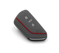 Custodia protettiva in silicone per chiave auto a 3 tasti, colore rosso cenere