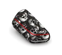 Custodia protettiva in silicone per chiave auto a 3 tasti, motivo teschio