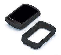 Custodia protettiva in silicone per computer da bici Garmin Edge 540 e Edge 840 con pellicola temperata (nero)