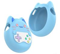Custodia protettiva in silicone per console di gioco, anti-caduta, morbida, con cordino, per Tamagotchi Paradise, 8 x 8 x 4 cm (blu)