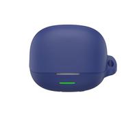 Custodia protettiva in silicone per cuffie QCY MeloBuds N65, antiurto e antipolvere, con gancio (blu)