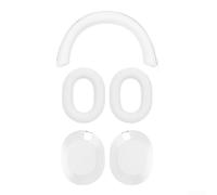 Custodia protettiva in silicone per cuffie Sony WH-1000XM6, copertura completa, con paraorecchie e fascia per capelli, resistente ai graffi, alle cadute, lavabile, impermeabile e antipolvere (bianco1)