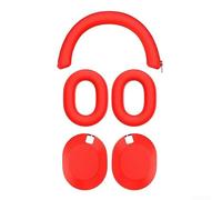 Custodia protettiva in silicone per cuffie Sony WH-1000XM6, copertura completa, con paraorecchie e fascia per capelli, resistente ai graffi, alle cadute, lavabile, impermeabile, antipolvere (rosso)