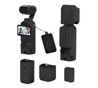 Custodia protettiva in silicone per DJI Osmo Pocket 3, custodia morbida in pelle, protezione completa per obiettivo della fotocamera, accessori (stile B, nero)