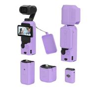 Custodia protettiva in silicone per DJI Osmo Pocket 3, custodia morbida in pelle, protezione completa per obiettivo della fotocamera, accessori (stile B, viola)