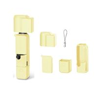 Custodia protettiva in silicone per DJI Osmo Pocket 4, copertura completa, morbida impugnatura con schermo e copriobiettivo, protezione per accessori per fotocamera Osmo Pocket 4, Giallo, Custodia