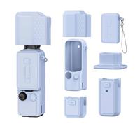 Custodia protettiva in silicone per DJI Osmo Pocket 4, custodia protettiva in morbido silicone antigraffio compatibile con accessori DJI Osmo Pocket 4 Creator Combo, Blu, Semplice