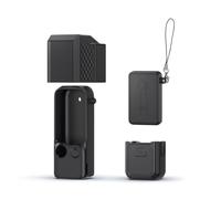 Custodia protettiva in silicone per DJI Pocket 4 Pro, custodia protettiva in silicone delicato sulla pelle, antipolvere, antiurto, ritagli precisi, manico lavabile, custodia protettiva con cordino
