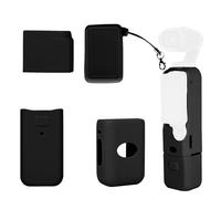 Custodia protettiva in silicone per fotocamera DJI Osmo Pocket 3 & Xtra Muse, antigraffio, morbida copertura integrale con cinturino per viaggi e vlogging (nero)