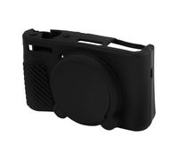 Custodia protettiva in silicone per fotocamera - morbida, resistente agli urti e ai graffi, con coprilente rimovibile - design preciso e presa migliorata - colore nero