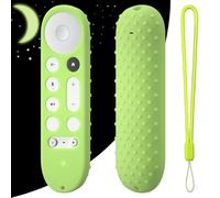 Custodia protettiva in silicone per Google TV Streamer 4K TV 2024/per telecomando Google GY3LE, custodia protettiva morbida antipolvere antiurto (verde luminoso)