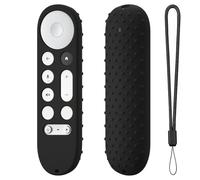 Custodia protettiva in silicone per Google TV Streamer 4K TV 2024/per telecomando Google GY3LE, custodia protettiva morbida antipolvere antiurto (nero)