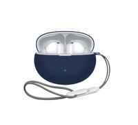 Custodia protettiva in silicone per Huawei Freebuds 6i, custodia protettiva per cuffie, guscio morbido antipolvere, manicotto, cinturino a corda per mano, accessori (Blu)