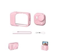 Custodia protettiva in silicone per Insta.360 Go Ultra, copertura completa per fotocamera e action pod, cordino attrezzato e corda anti-smarrimento, accessorio per fotocamera in silicone antiurto