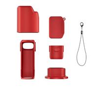 Custodia protettiva in silicone per Insta 360 Luna Ultra, custodia protettiva con manico filettato per obiettivo dello schermo, accessori per action camera, rosso
