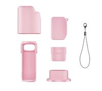Custodia protettiva in silicone per Insta 360 Luna Ultra, custodia protettiva con manico filettato per obiettivo dello schermo, accessori per action camera, rosa