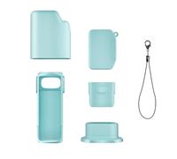 Custodia protettiva in silicone per Insta 360 Luna Ultra, custodia protettiva per manico dello schermo dell'obiettivo, accessori per action camera, ciano