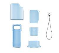 Custodia protettiva in silicone per Insta 360 Luna Ultra, custodia protettiva per manico dello schermo dell'obiettivo, accessori per action camera, azzurro