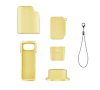 Custodia protettiva in silicone per Insta360 Luna Ultra, custodia morbida con base da tavolo, supporto per obiettivo della fotocamera, protezione completa per gli accessori Luna Ultra (giallo)