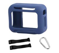 Custodia protettiva in silicone per JBL GO5, con moschettone (blu)