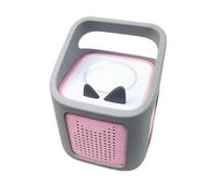 Custodia protettiva in silicone per lettore audio Tonies Toniebox 2, antiurto, antiscivolo, con maniglia per il trasporto, custodia sottile in tinta unita, grigio, Custodia protettiva in silicone per