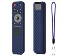 Custodia protettiva in silicone per LG MR25GA Magic, copertura protettiva antiscivolo e antiurto per telecomando con cordino, supporto protettivo per telecomando (blu scuro)