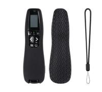 Custodia protettiva in silicone per Logitech R800 Wireless Presenter, custodia antiurto con impugnatura antiscivolo e cordino, misura precisa per accessori per telecomando R800 (nero)